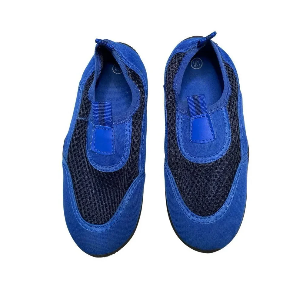 Blue Kids Water Shoes Slip On Aqua Socks Beach Pool Boys Size 13 Vacation Travel